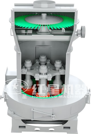 高壓磨粉機(jī)工作原理圖